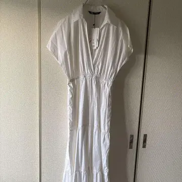 자라 화이트 셔츠 원피스 반팔