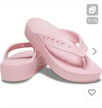 새상품급 crocs 핑크 비치 샌들