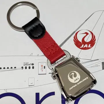 JAL 일본항공 시트 벨트 버클 키링 플라이트 태그 새상품