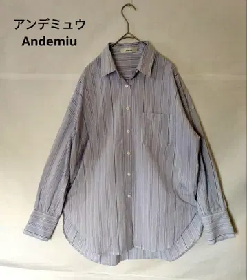 Andemiu 스트라이프 긴팔 셔츠 프리 사이즈