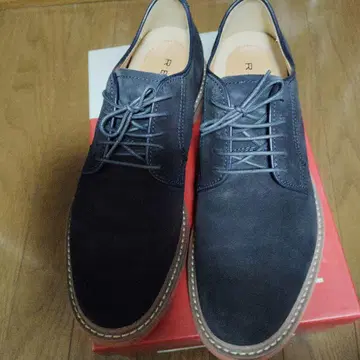 REGAL 블랙 스웨이드 데크 슈즈