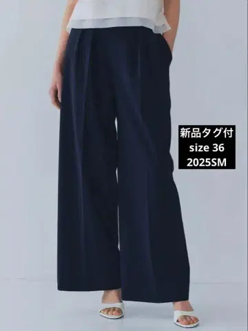 새상품 yori shirocon 허리 리본 더블 턱 팬츠 [2025SM]