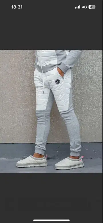 화이트 그레이 팬츠