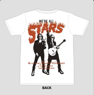B'z Pleasure 2023 STARS 파이널 티셔츠 2XL