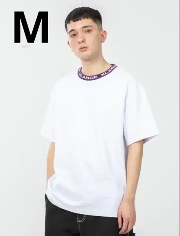 XLARGE 넥 리브 로고 티셔츠 M 화이트