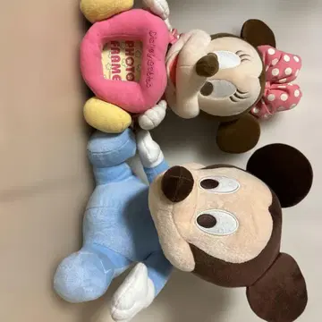 미키 & 미니 사진 프레임이 있는 봉제 인형