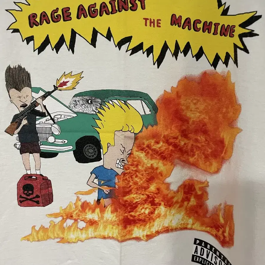 独創的 Rage x Butt-Head and Beavis Against Tee Band 90s Machine the ミュージシャン