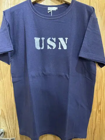 웨어하우스 WAREHOUSE & CO. USN 로고 티셔츠 네이비