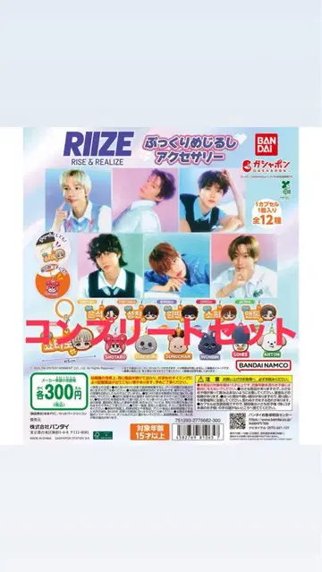 RIIZE 통통한 메지루시 액세서리 전 12종 컴플리트 가챠