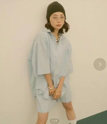 hanne 하프 슬리브 셔츠 셋업
