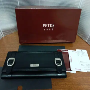 PETEK 장지갑 미사용품 블랙 소가죽
