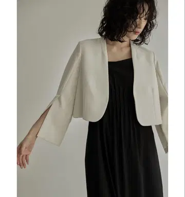 niana 베이지 노카라 자켓