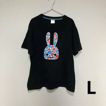 CUNE 블랙 티셔츠 로고 L 사이즈 미야쿠미야쿠 컬러 트리콜로 컬러