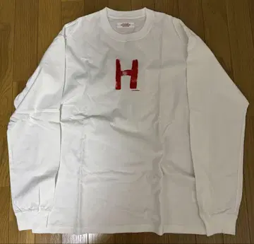 H.R. MARKET H 프린트 긴팔 티셔츠