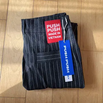 PP STRIPES PANTS 스트라이프 와이드 데님 PUSH PUSH