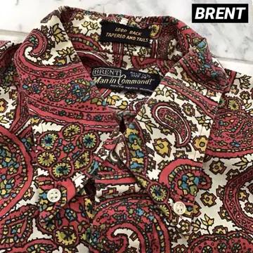 BRENT 페이즐리 버튼 다운 빈티지