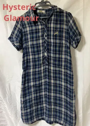 Hysteric Glamour 체크 무늬 반팔 셔츠 원피스