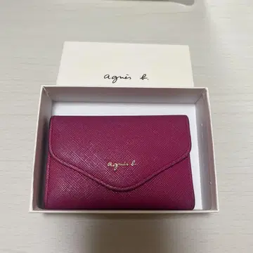 agnis b. 플랩형 키케이스 핑크