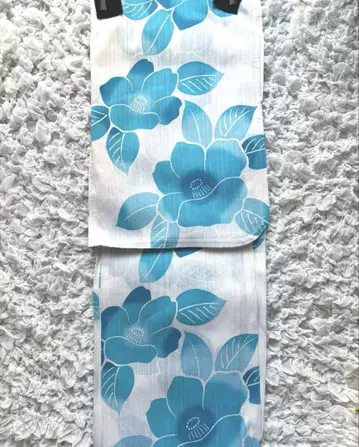 유카타 단품  동백 화이트 베이스