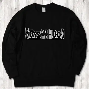 BoysNtheHood 로고 가로 랩 티 블랙 맨투맨 XL