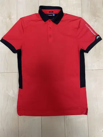 J.Lindeberg 슬림 핏 레드 폴로 셔츠