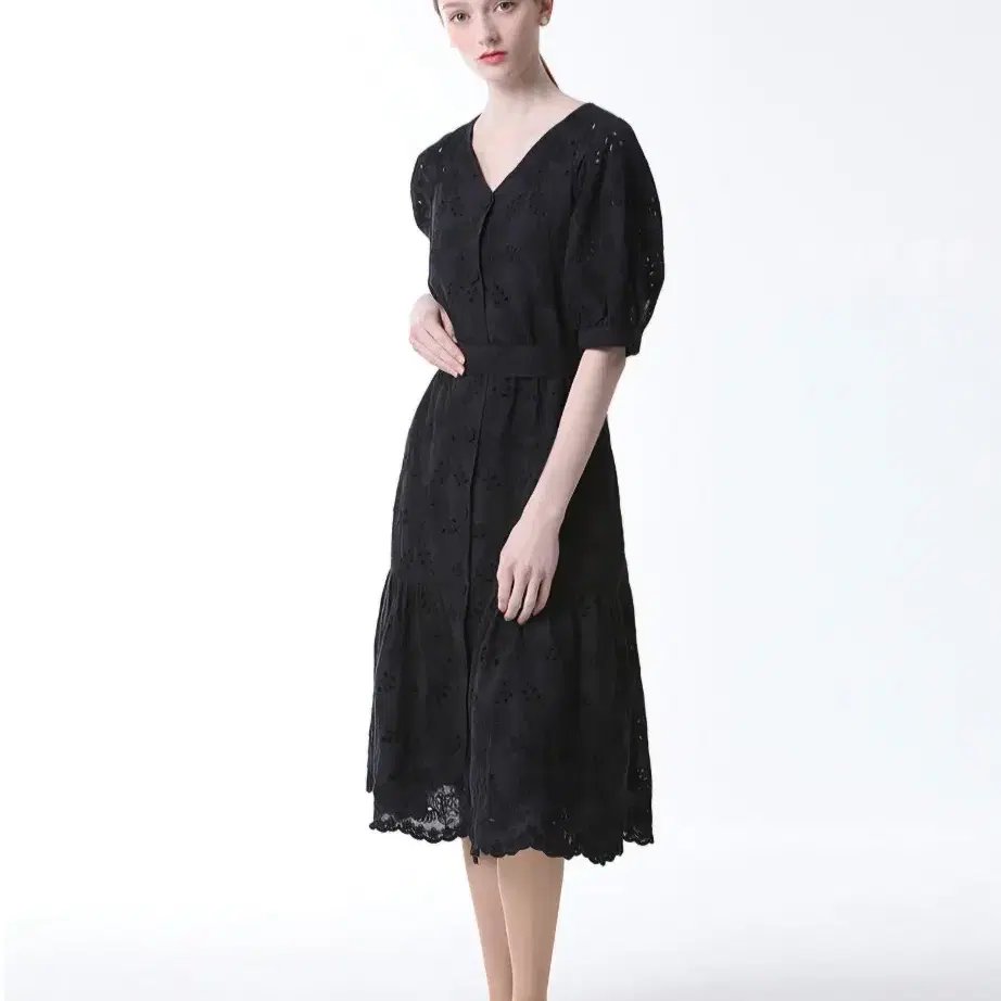 [CATTLINE] 韓国ブランド☆double string onepiece_navy 시크라인 | 루엔드 빅카라 트위드 원피스 (CLOD-O-106) 넓게