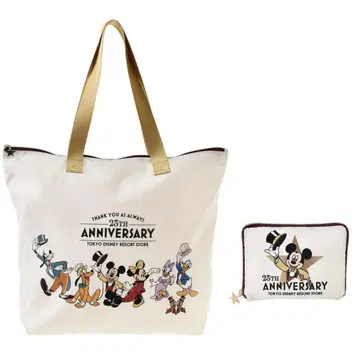 도쿄 디즈니 리조트점 25주년 토트백 포켓형
