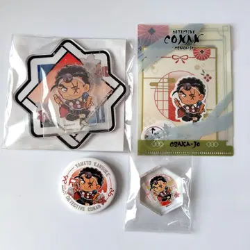야마토 간스케 오사카 성 혼진 배지 아크릴 4종 세트