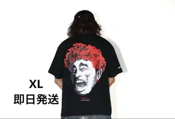 SAPEur 사풀 하마다 마코토 티셔츠 블랙 BIGGEST SMILE