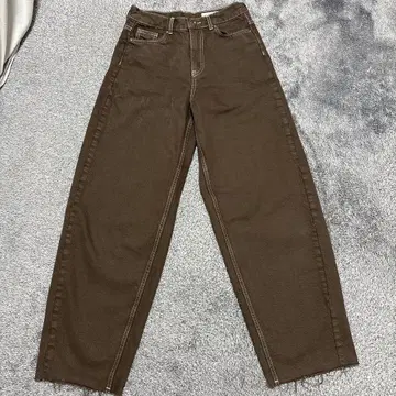 ZARA BALLOON 자라 데님 브라운 스티치