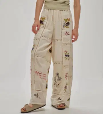 투데이풀 Embroidery Patchwork Trousers