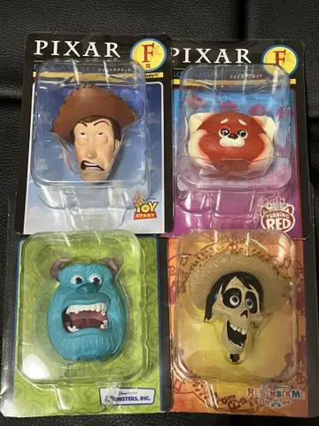 Happy 복권 PIXAR 픽사 F상 페이스 마그넷 4종 컴플리트