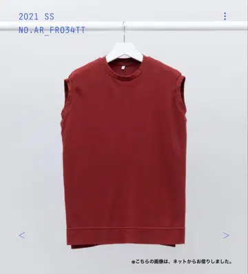 firmum 필마 슬리브리스 티셔츠 RED 택 포함 시착만 한 상품