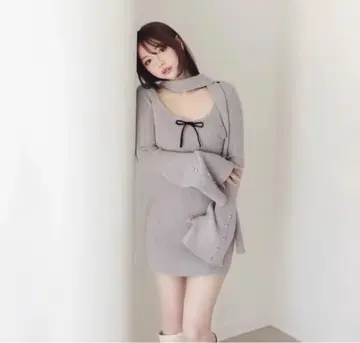 andmary 앤드 마리 Leah 머플러 미니 드레스