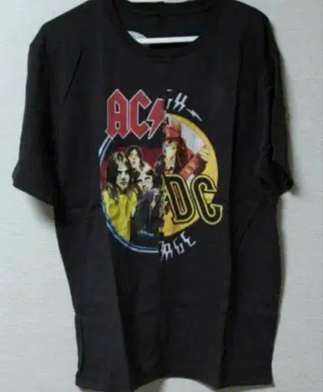 AC/DC 락 티셔츠 밴딩 티셔츠 초레어