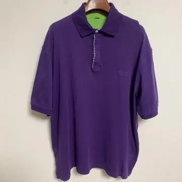 HUGO BOSS 휴고 보스 보라색 코튼 피케 셔츠 XL (6XL)