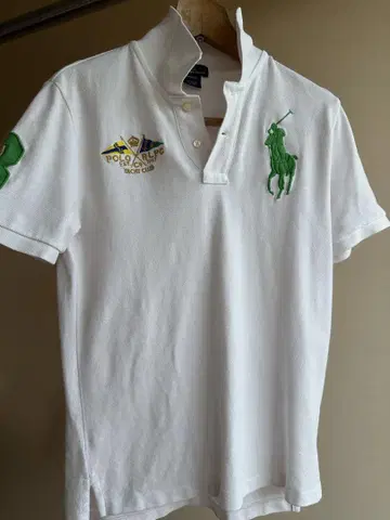 Ralph Lauren 빅 포니 화이트 피케 셔츠 여성용 L