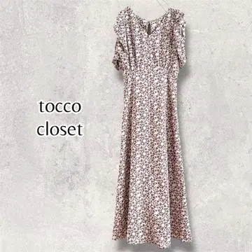 tocco closet 토코 클로젯 레트로 플라워 롱 원피스 M