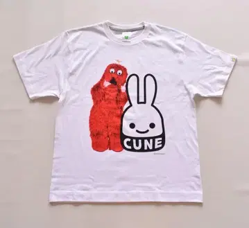 cune 큔 퐁키 티셔츠 30주년 기념 화이트 무크 L 사이즈