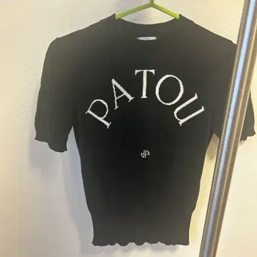 Patou 로고 니트 블랙