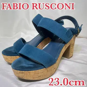 컨디션 최상 FABIO RUSCONI 샌들 앵클 스트랩 코르크