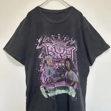 OUTKAST 아웃캐스트 그래픽 밴딩 티셔츠 블랙 L