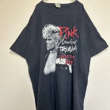 PINK" 월드 투어 2018 핑크 아티스트 밴딩 T 블랙 XL