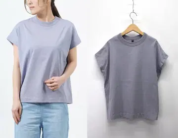 트라바이유 매뉴얼 프렌치 슬리브 티셔츠 라벤더 반팔