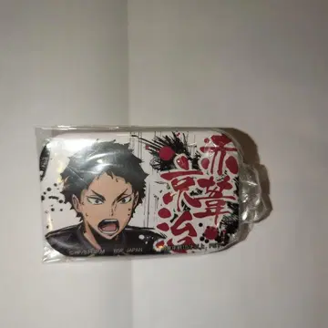 하이큐!! 스퀘어 캔뱃지 빨간색 갈대 가로