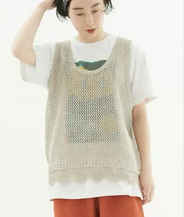 yuni Pure Linen knit 스카시 탱크 베스트