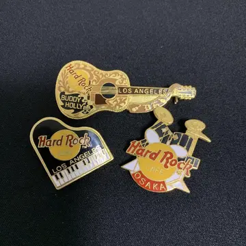 빈티지 Hard Rock Cafe 핀 배지 3개 세트