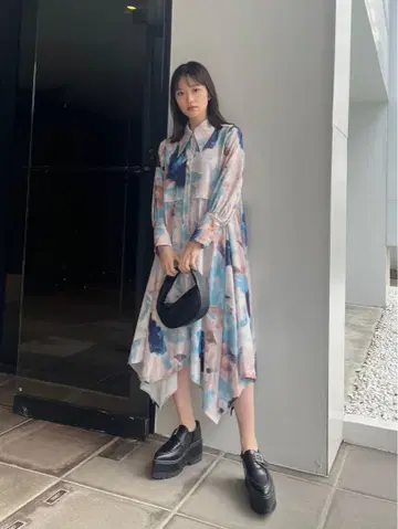MURUA 무루아 수채화풍 셔츠 원피스