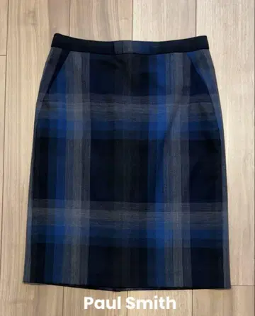 PaulSmith 파랑과 블랙 체크 타이트 스커트