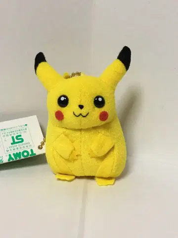 레어 헤이세이 레트로 포켓몬 TOMY 피카츄 봉제 인형 키체인